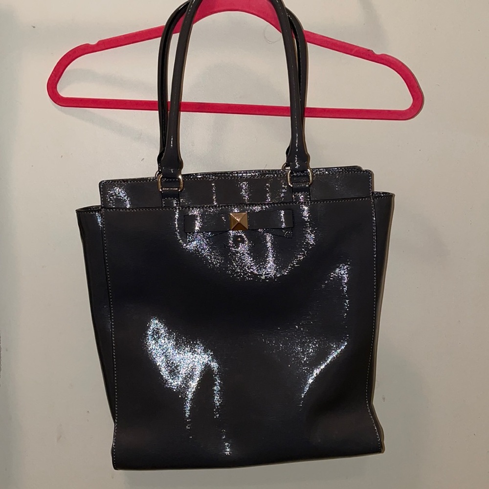 Kate Spade over the shoulder gray purse